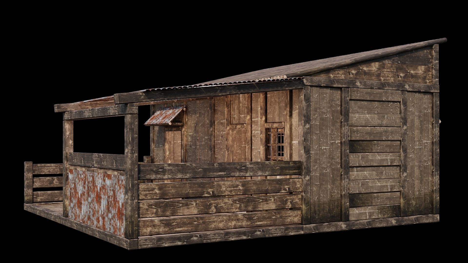 Medieval Houses Pack 66-67-68-69-70 - 4K Textures Game Ready Low-poly 3D model_57