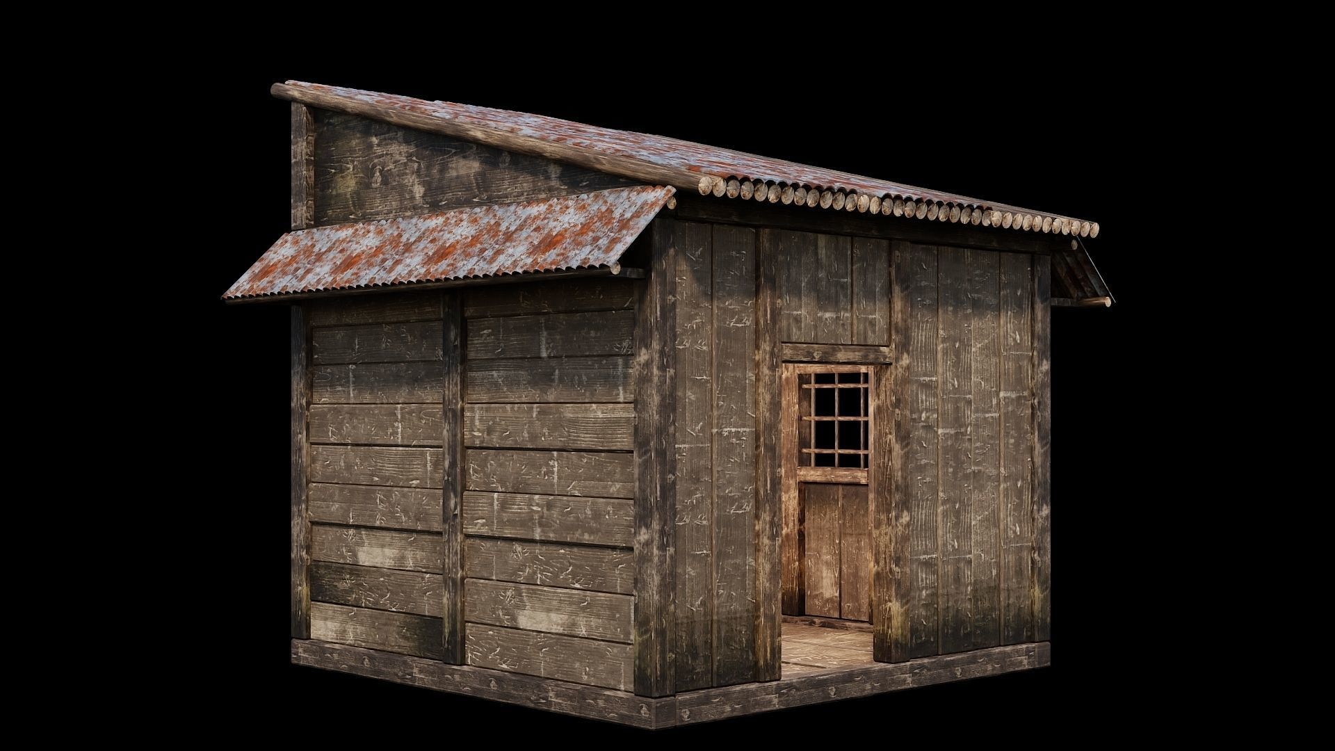 Medieval Houses Pack 66-67-68-69-70 - 4K Textures Game Ready Low-poly 3D model_18