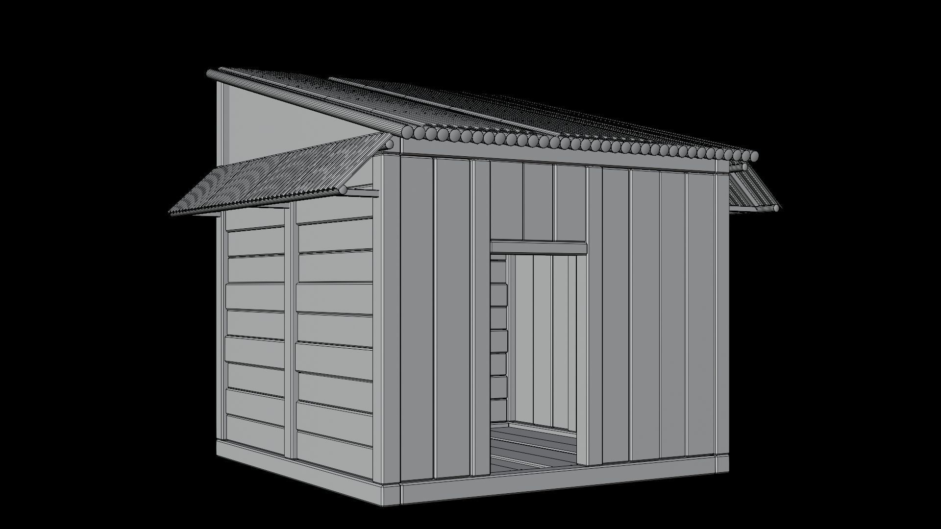 Medieval Houses Pack 66-67-68-69-70 - 4K Textures Game Ready Low-poly 3D model_29