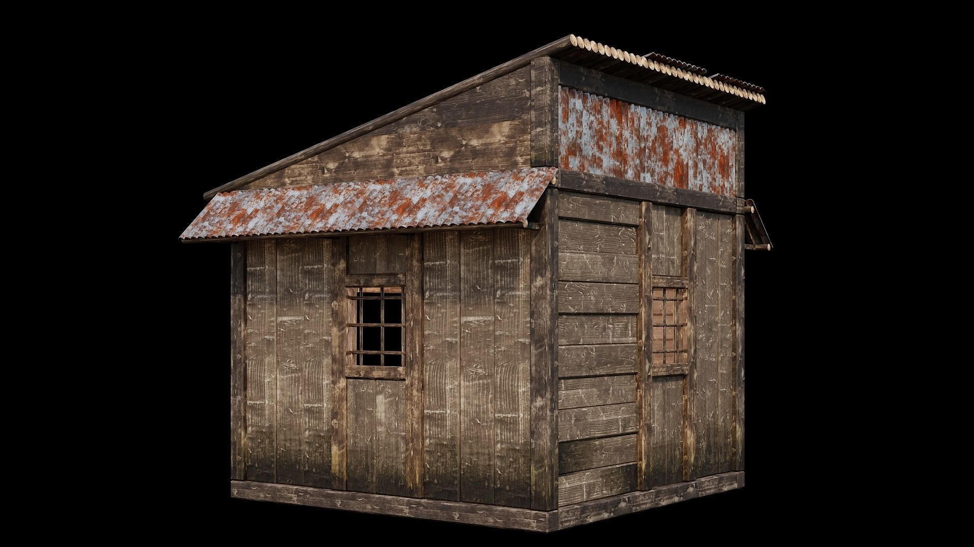 Medieval Houses Pack 66-67-68-69-70 - 4K Textures Game Ready Low-poly 3D model_20