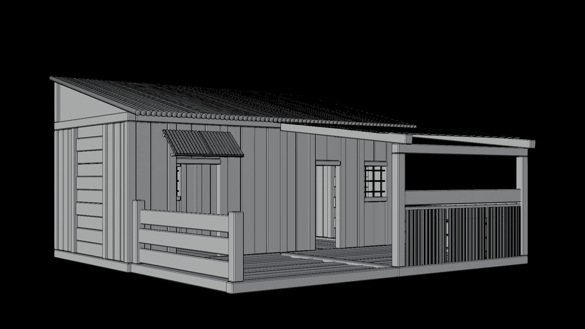 Medieval Houses Pack 66-67-68-69-70 - 4K Textures Game Ready Low-poly 3D model_65