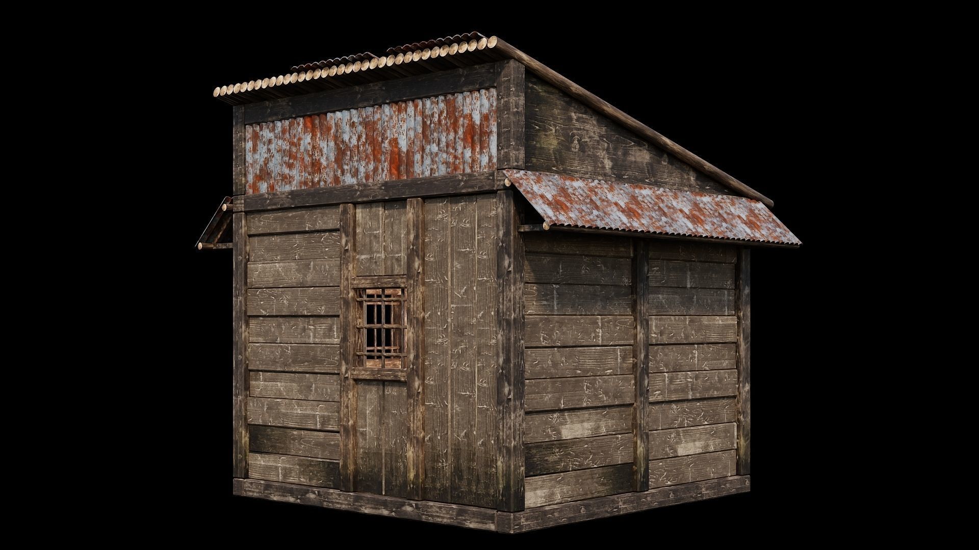 Medieval Houses Pack 66-67-68-69-70 - 4K Textures Game Ready Low-poly 3D model_19