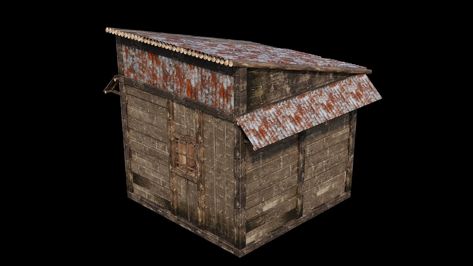 Medieval Houses Pack 66-67-68-69-70 - 4K Textures Game Ready Low-poly 3D model_25