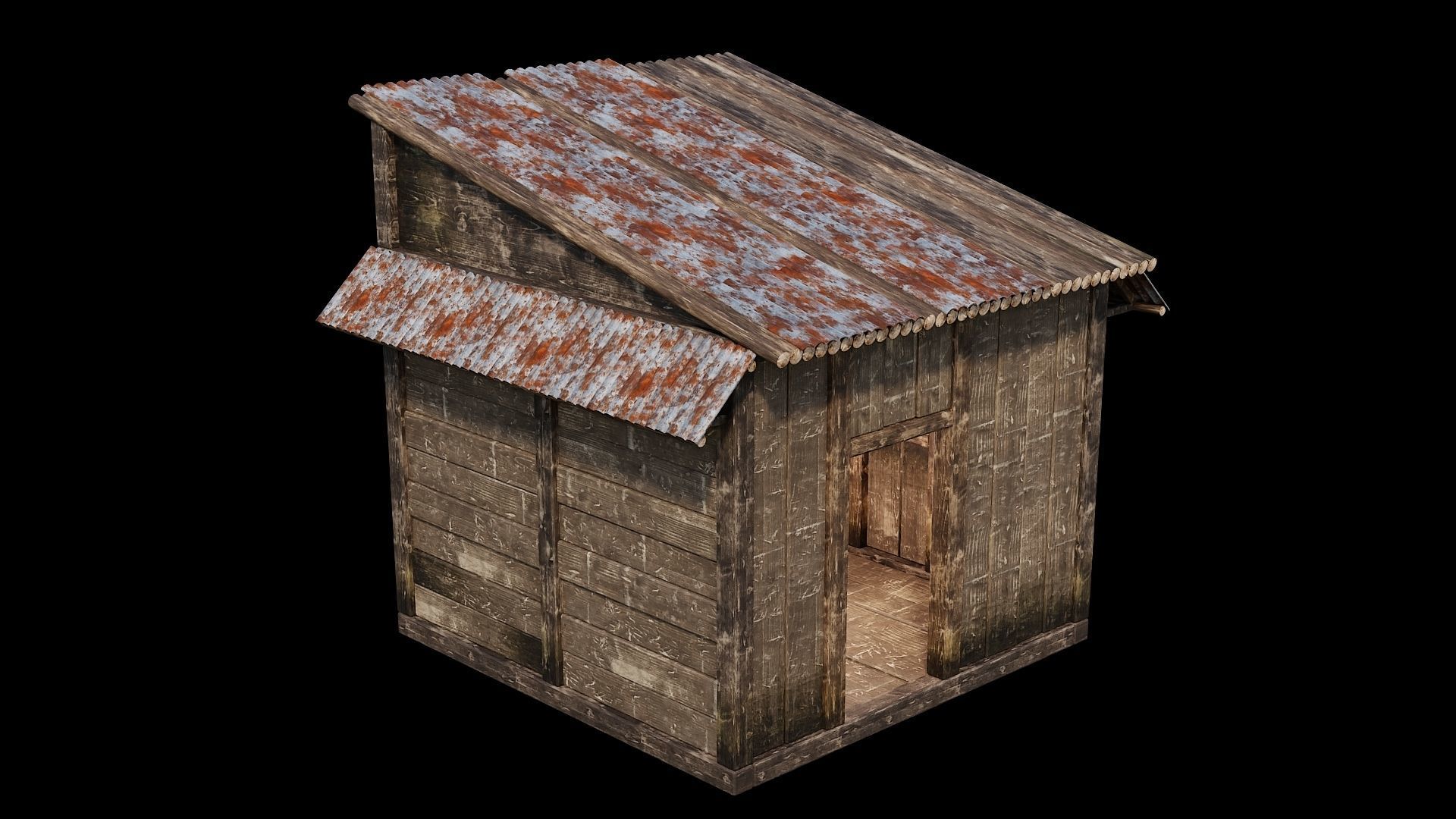 Medieval Houses Pack 66-67-68-69-70 - 4K Textures Game Ready Low-poly 3D model_24