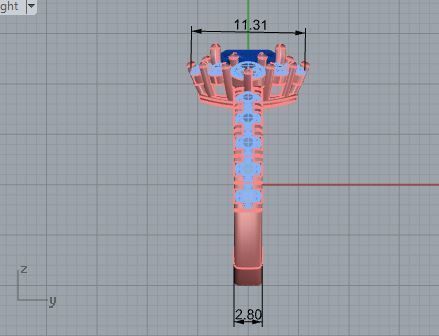 Blue stone diamond ring 3501 3D print model 3D print model_6
