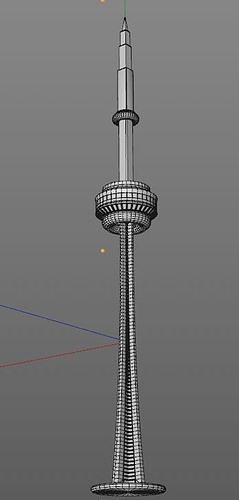 CN Tower Toronto Canada Low-poly 3D model