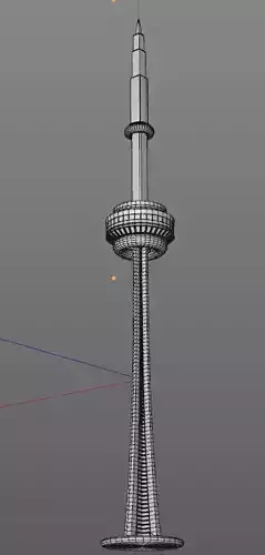 CN Tower Toronto Canada Low-poly 3D model