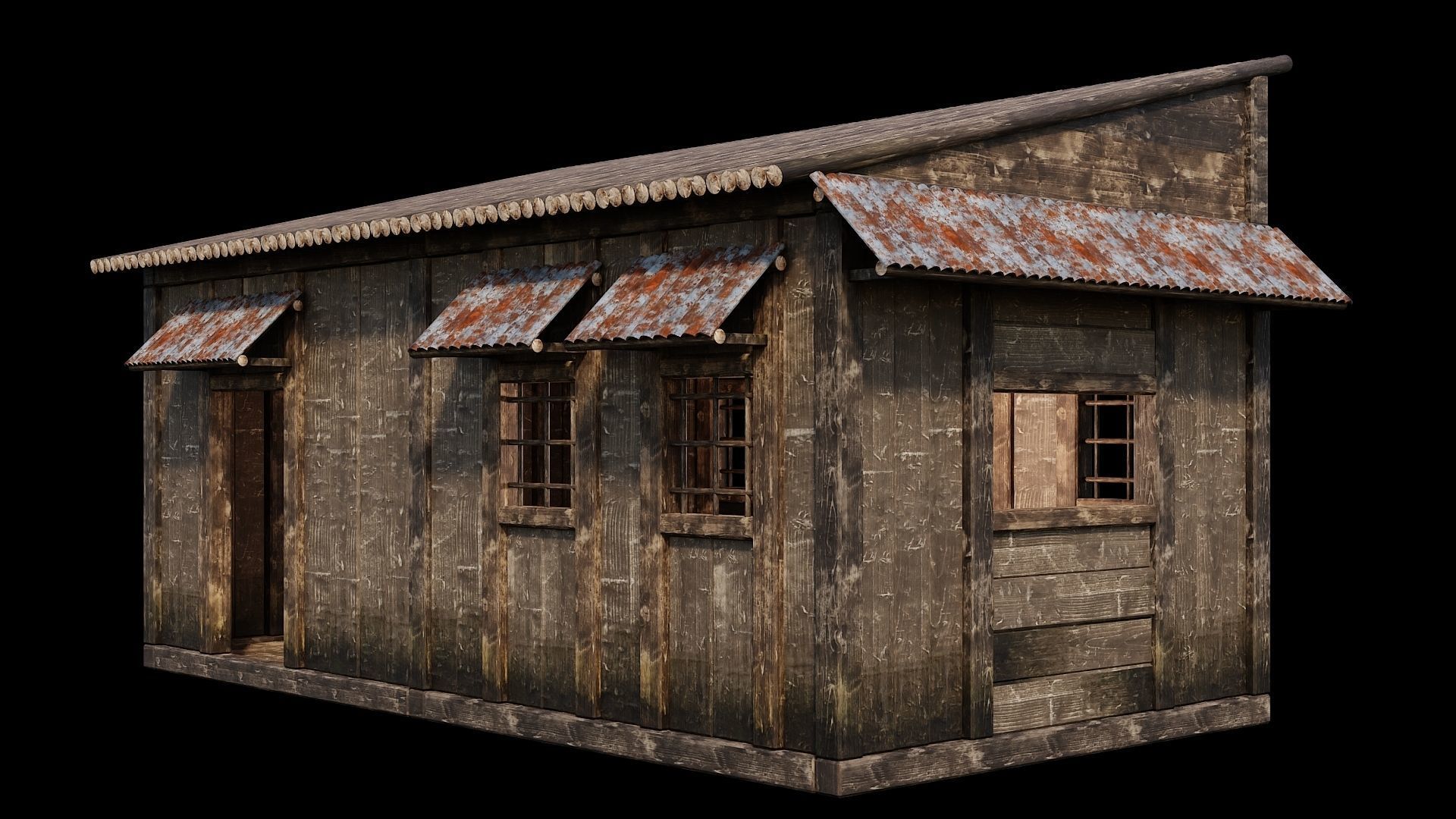 Medieval Houses 66- 4K Textures Game Ready Low-poly 3D model_4