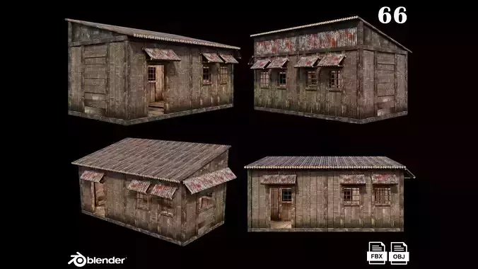 Medieval Houses 66- 4K Textures Game Ready