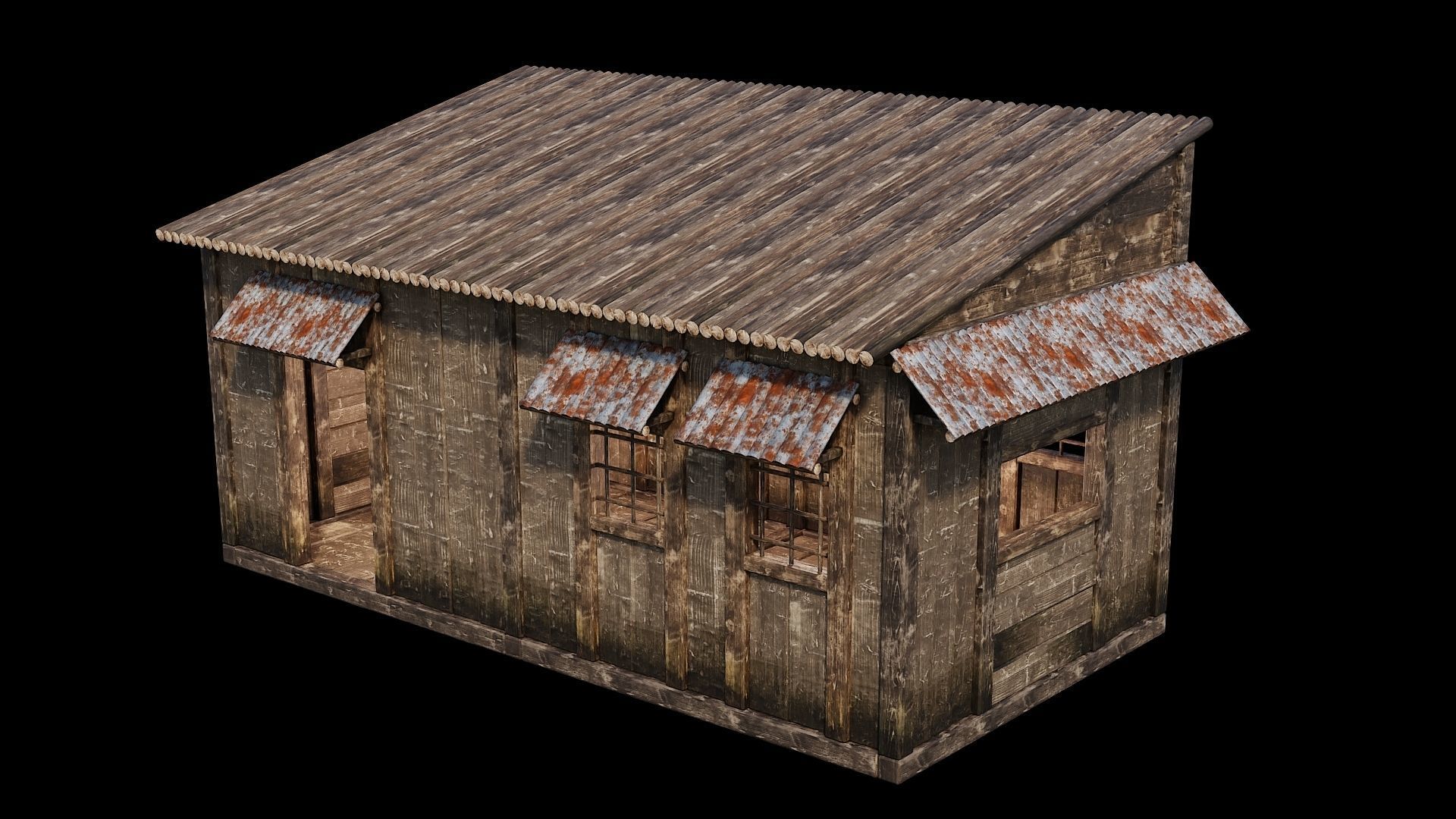 Medieval Houses 66- 4K Textures Game Ready Low-poly 3D model_10