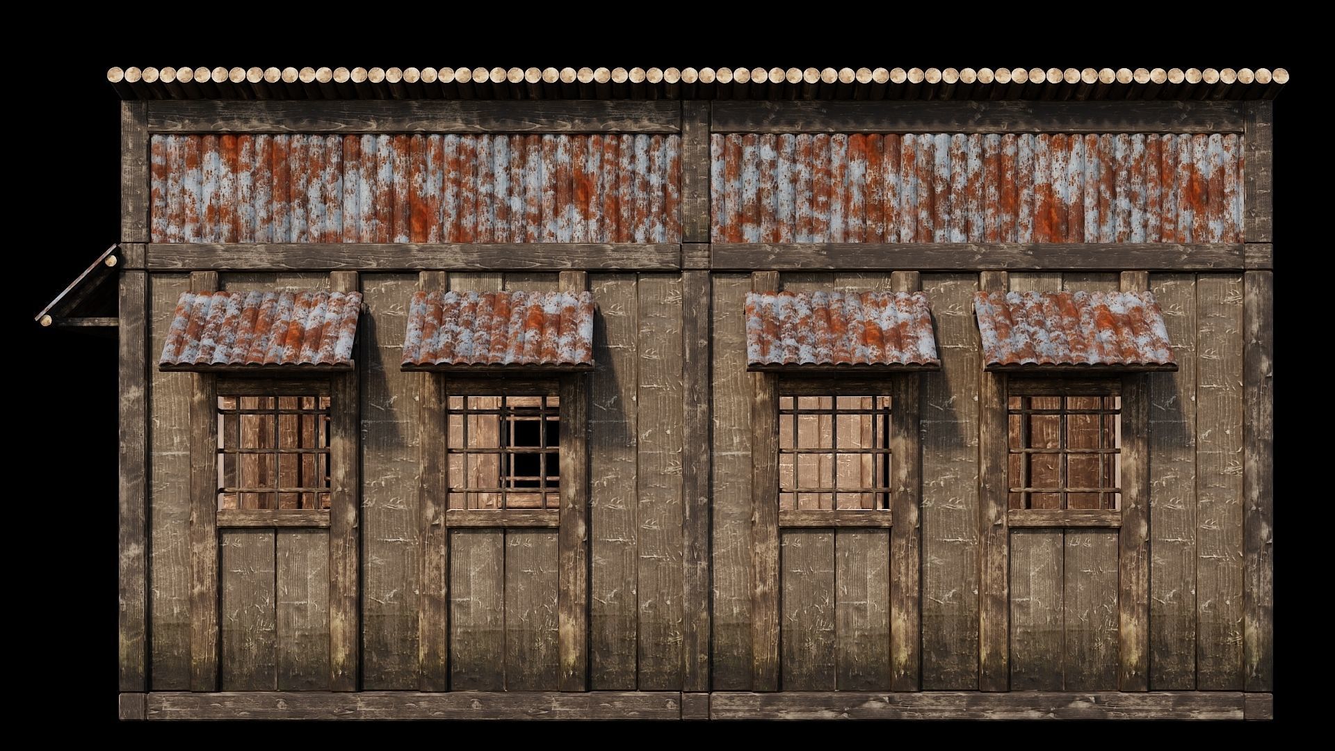 Medieval Houses 66- 4K Textures Game Ready Low-poly 3D model_6