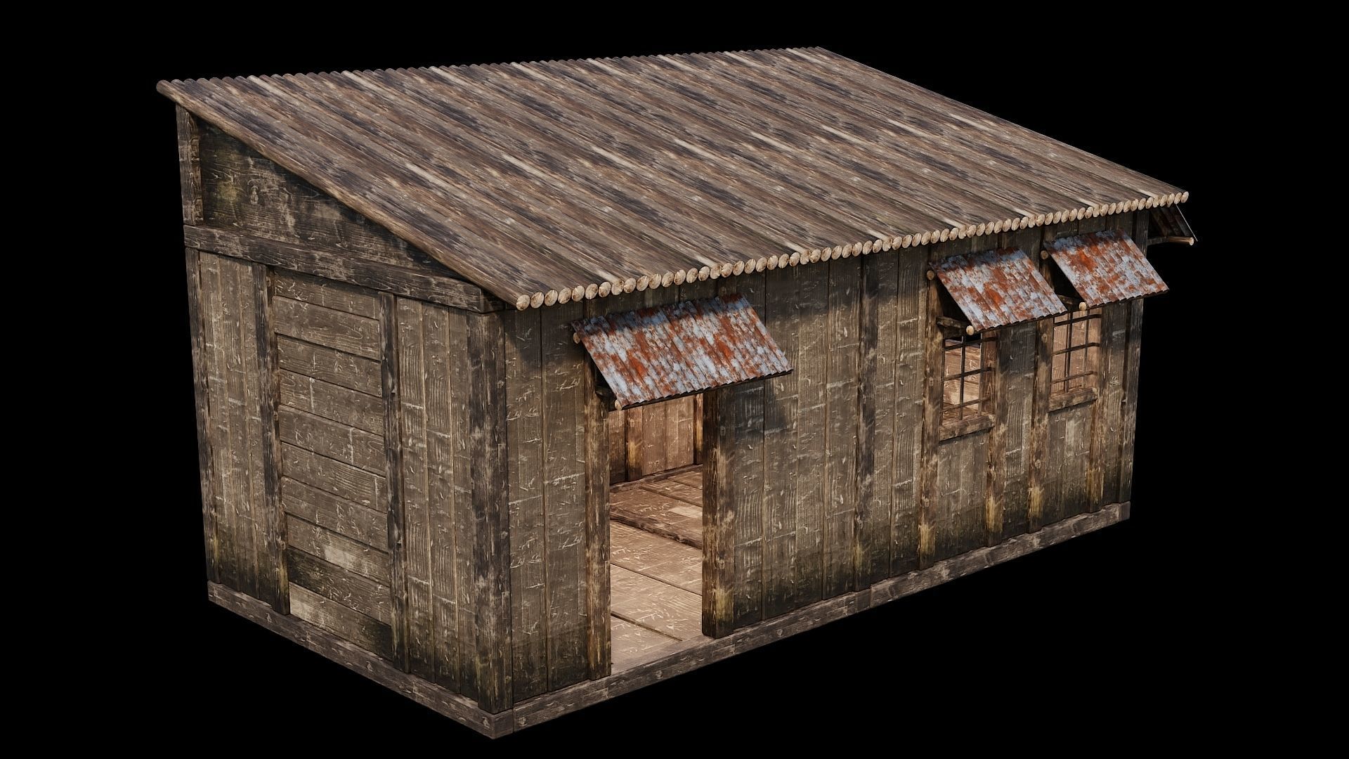 Medieval Houses 66- 4K Textures Game Ready Low-poly 3D model_7
