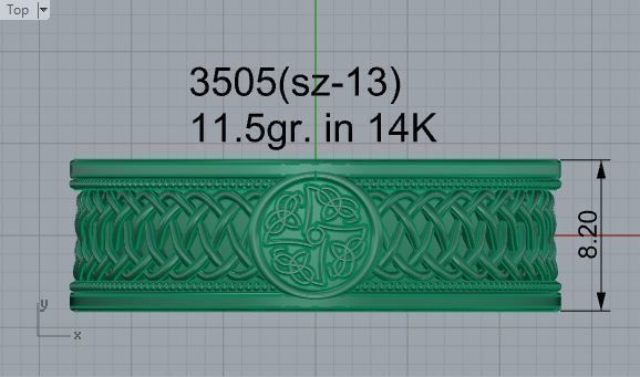 Loyalty ring 3505 3D print model 3D print model_4