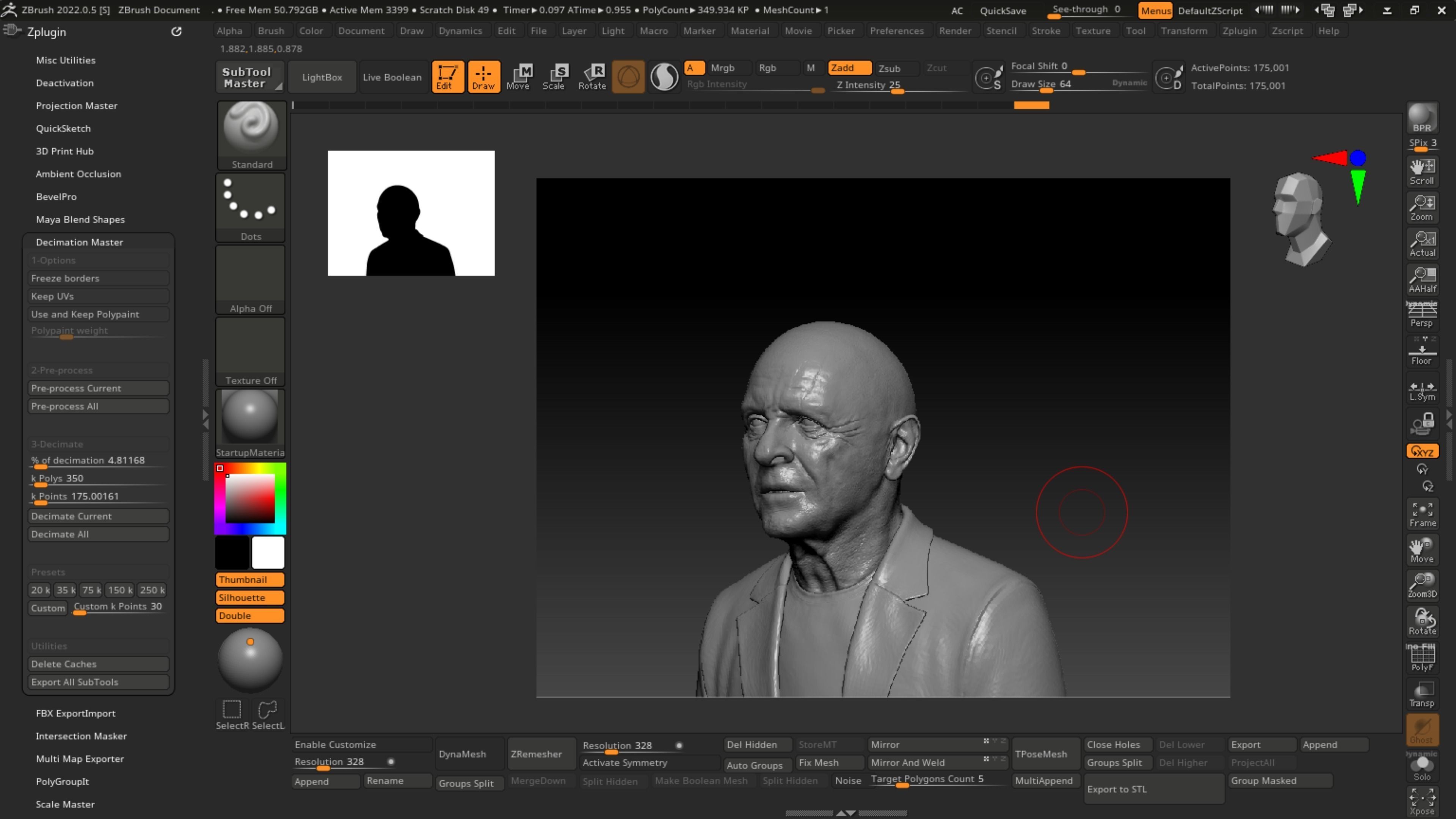 Anthony Hopkins for 3D print highly detailed 3D print model_2