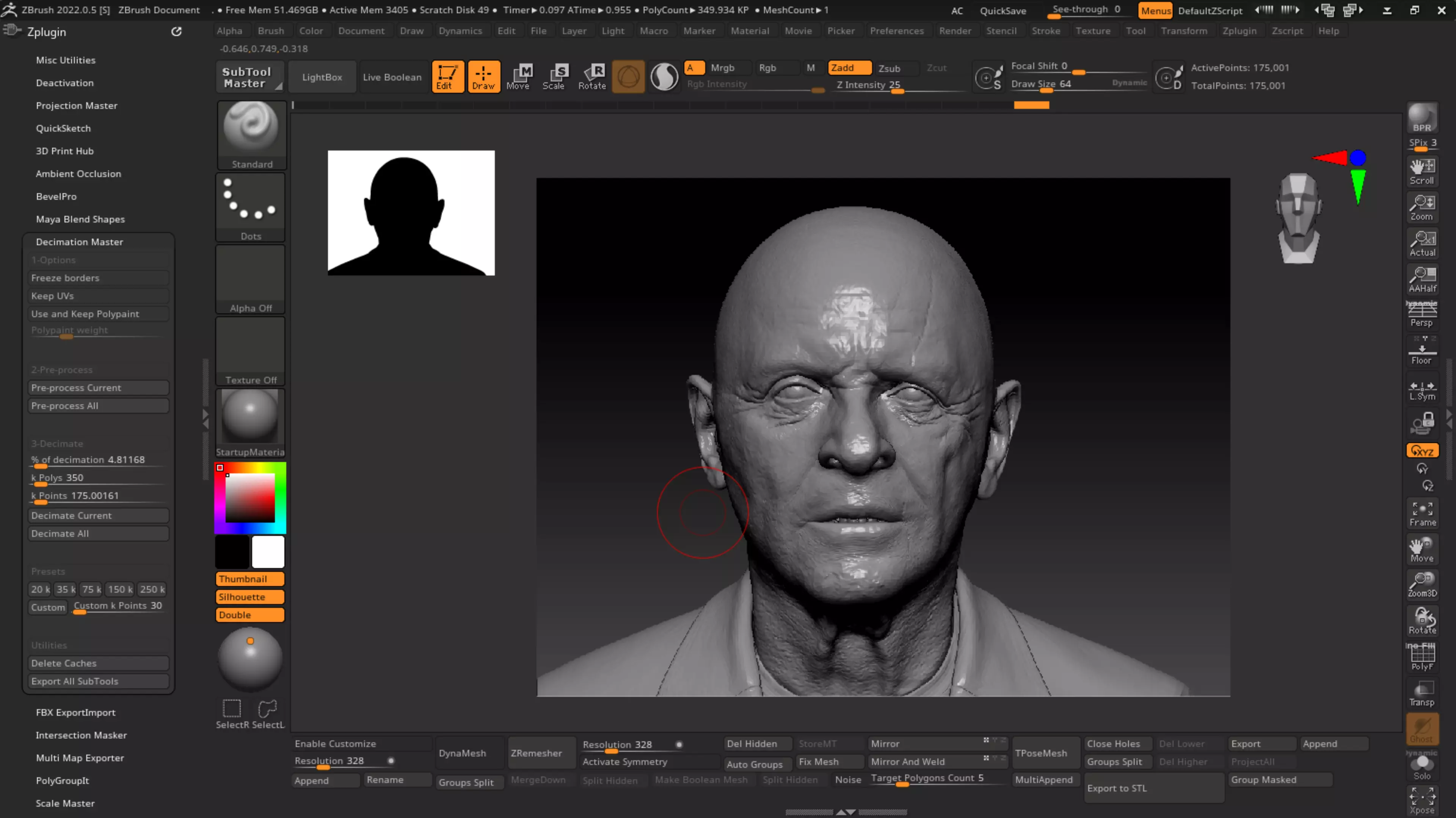 Anthony Hopkins for 3D print highly detailed 3D print model_0