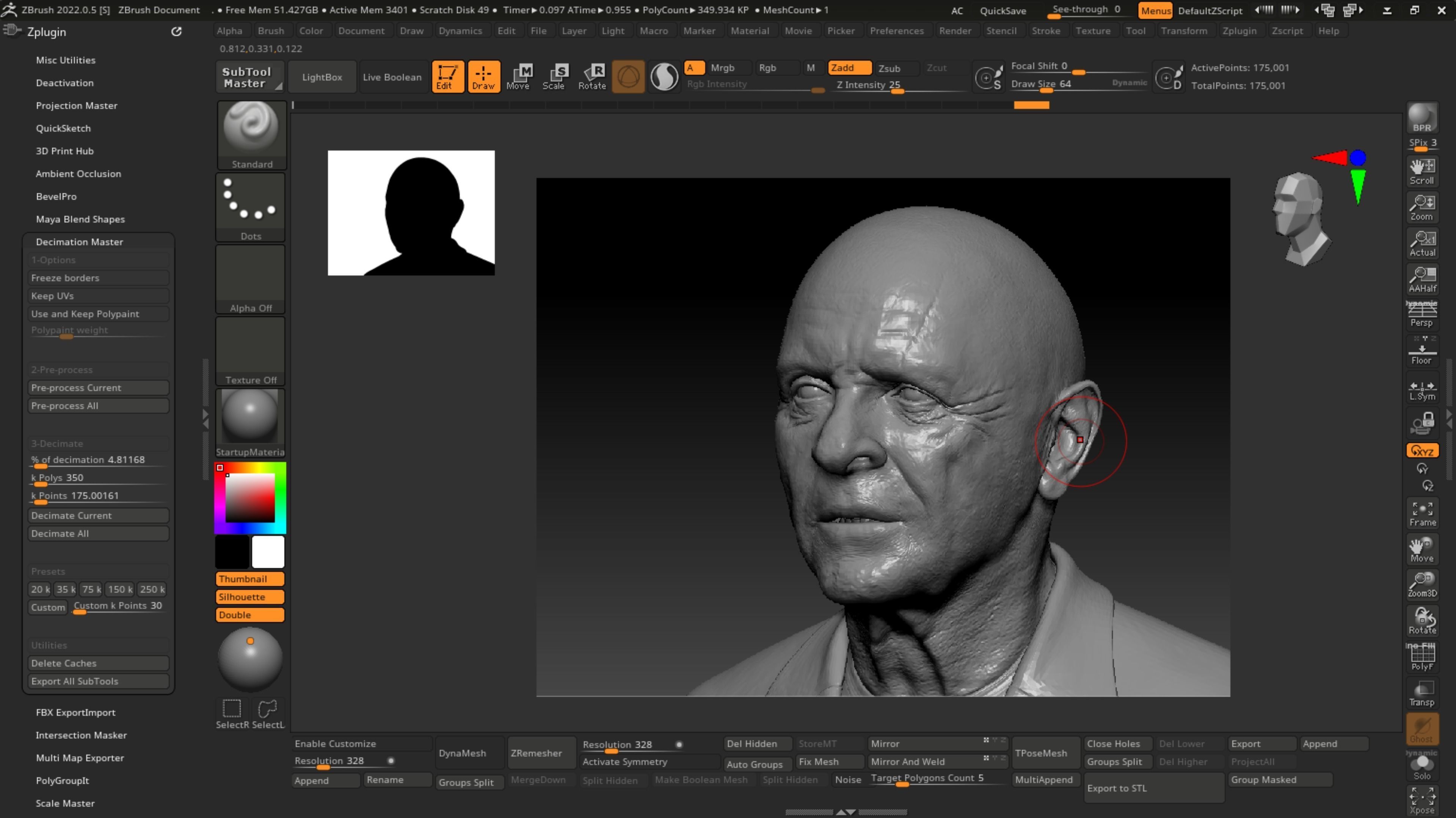 Anthony Hopkins for 3D print highly detailed 3D print model_4