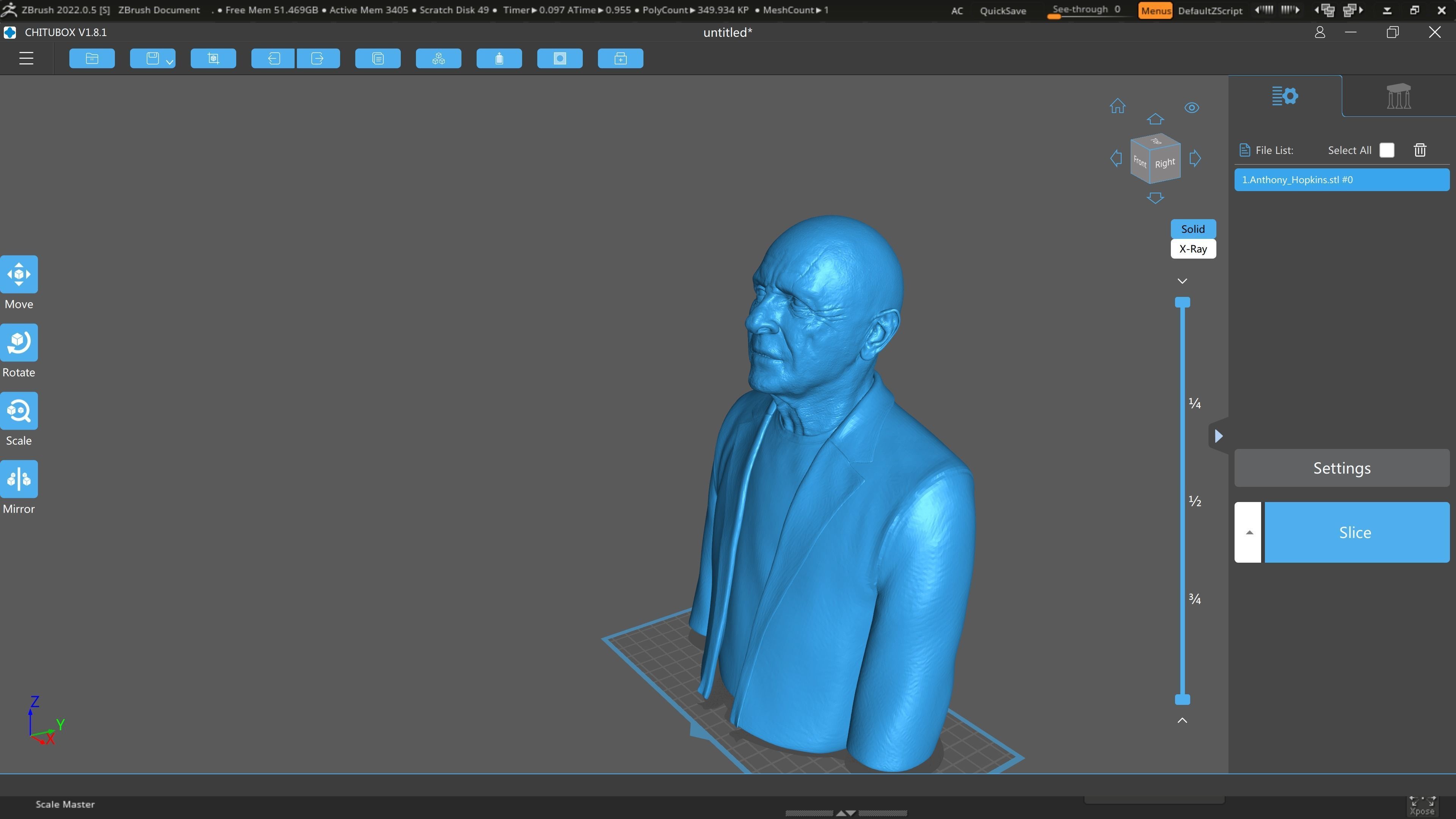 Anthony Hopkins for 3D print highly detailed 3D print model_1
