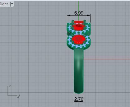 5 Red -stone oval diamond ring 3506 3D print model 3D print model_6