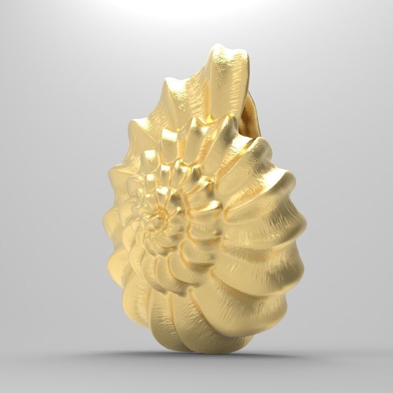 shell ear with 3D print model_7