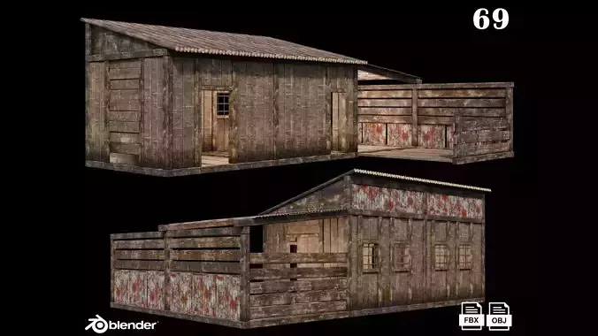 Medieval Houses 69- 4K Textures Game Ready