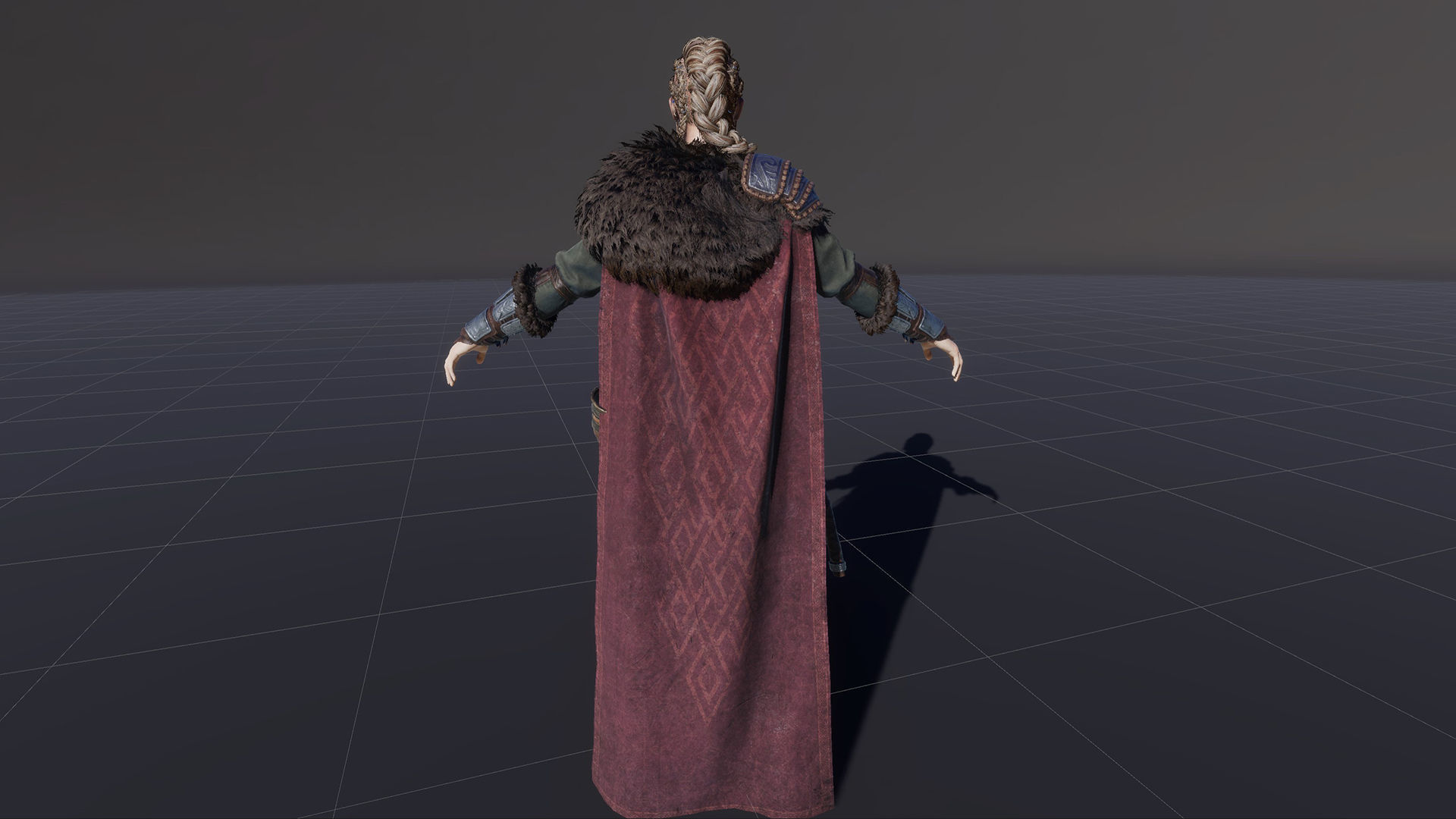 Viking Girl Low-poly 3D model_29