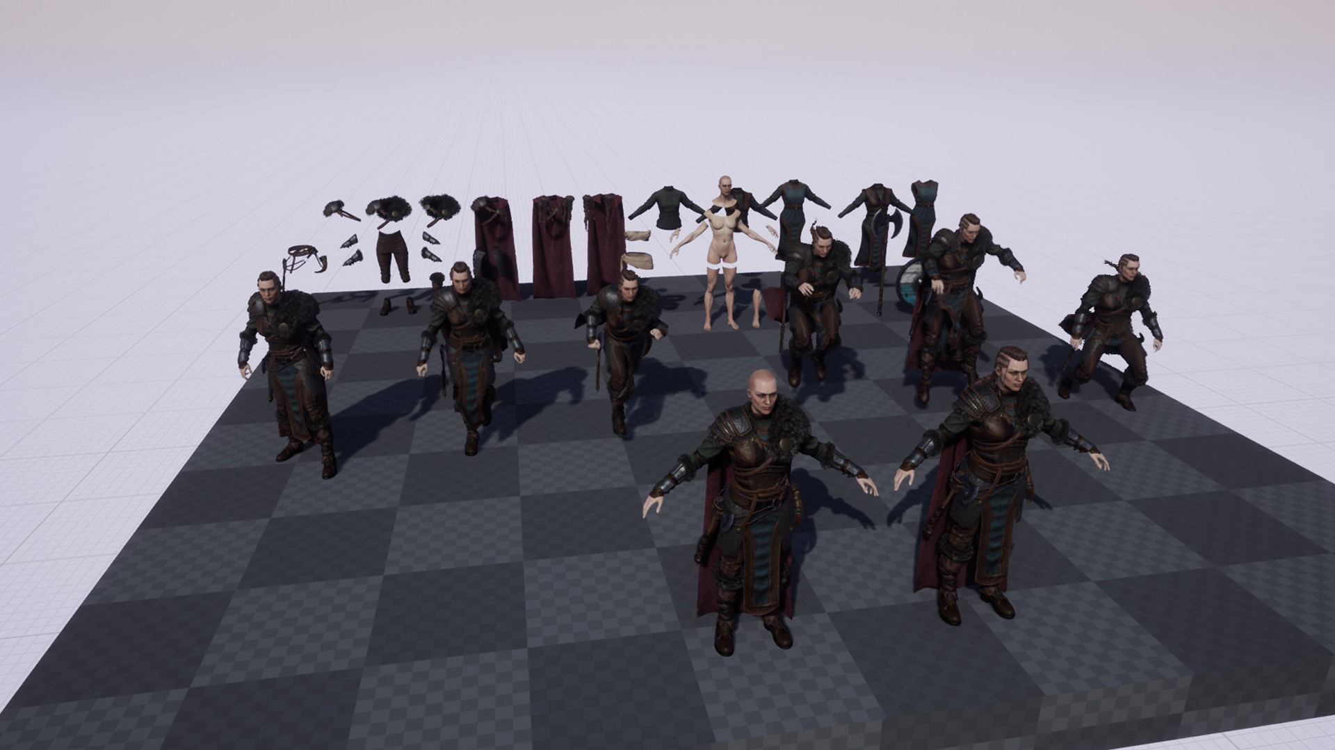 Viking Girl Low-poly 3D model_24