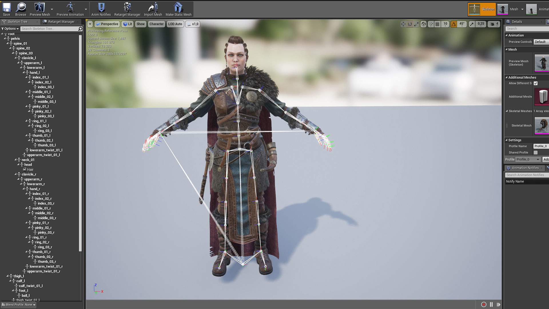 Viking Girl Low-poly 3D model_23