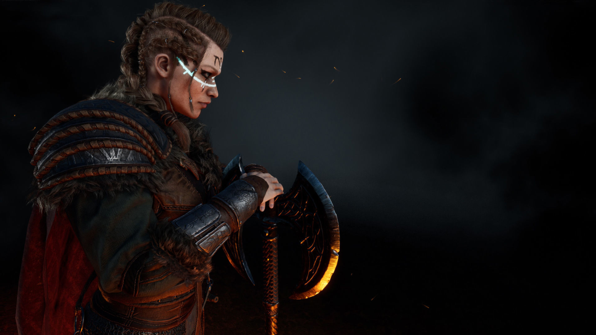 Viking Girl Low-poly 3D model_5