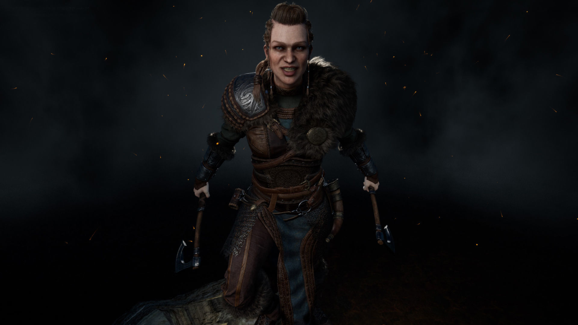 Viking Girl Low-poly 3D model_9