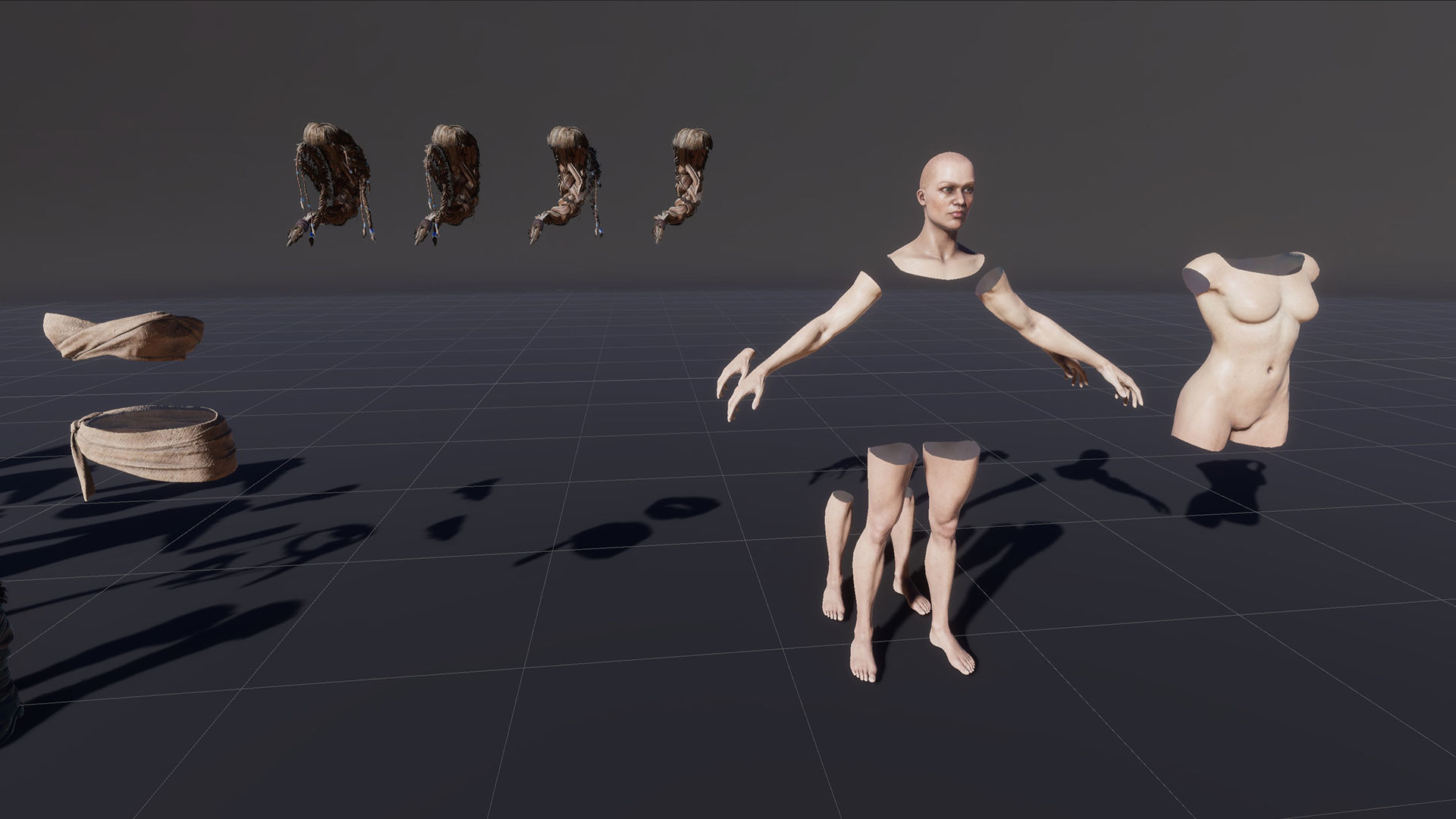 Viking Girl Low-poly 3D model_31