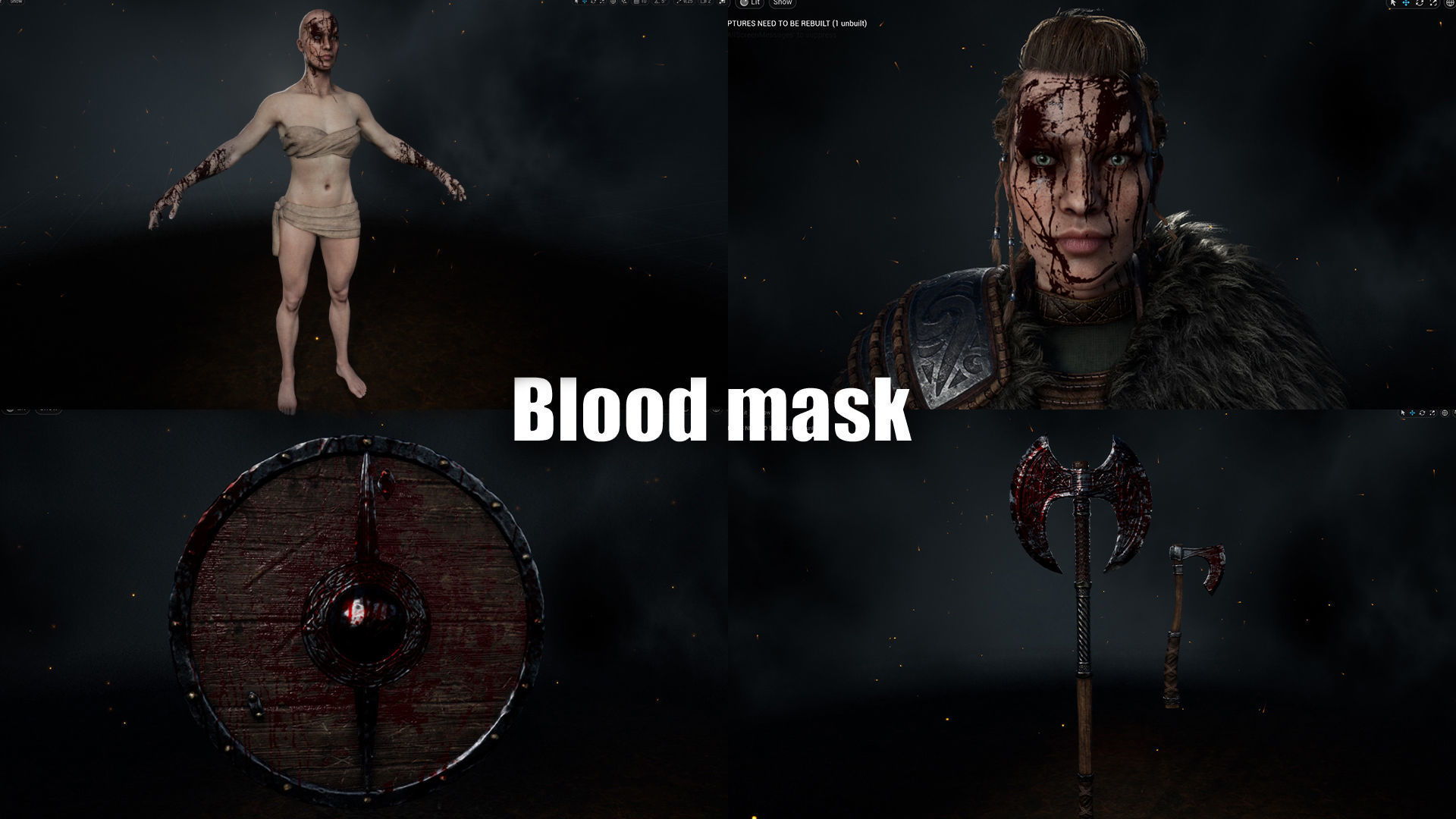 Viking Girl Low-poly 3D model_16