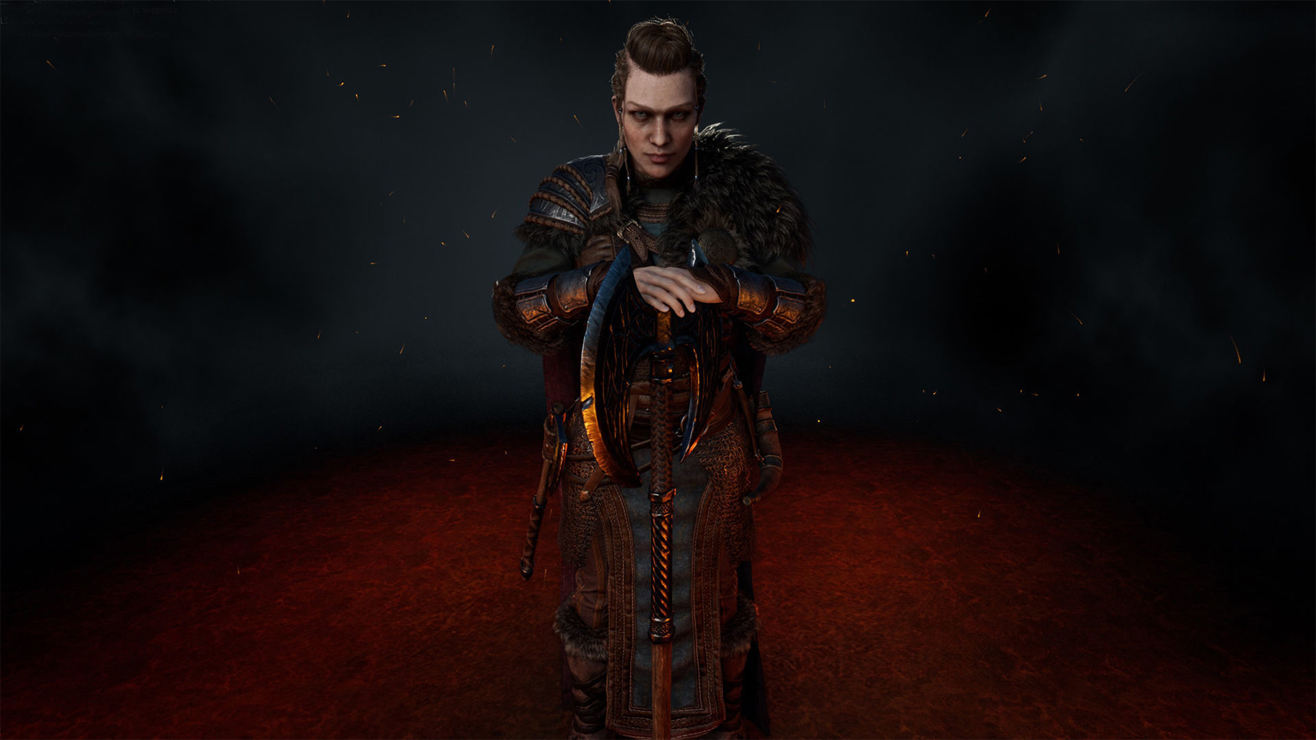 Viking Girl Low-poly 3D model_7