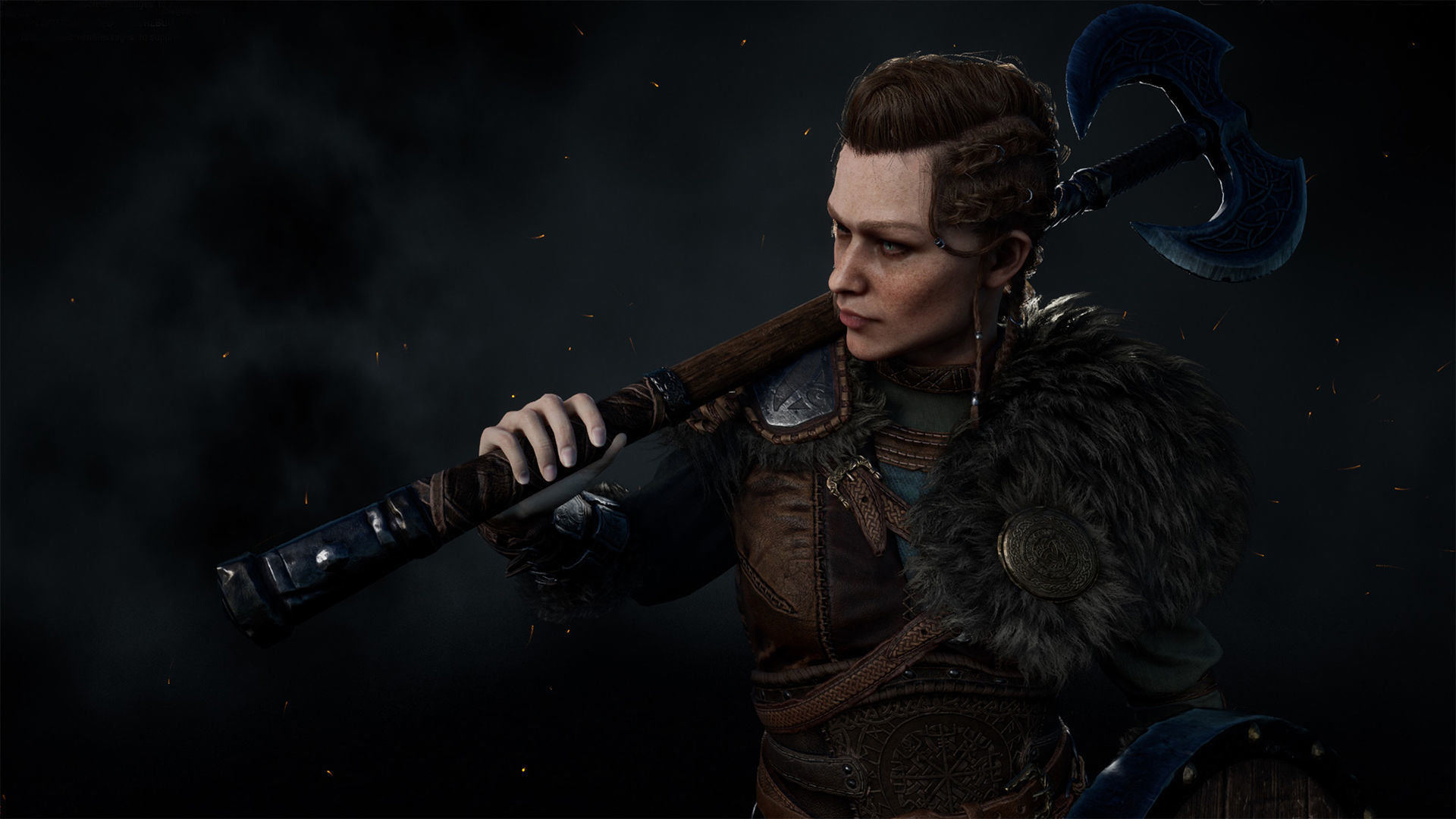 Viking Girl Low-poly 3D model_6