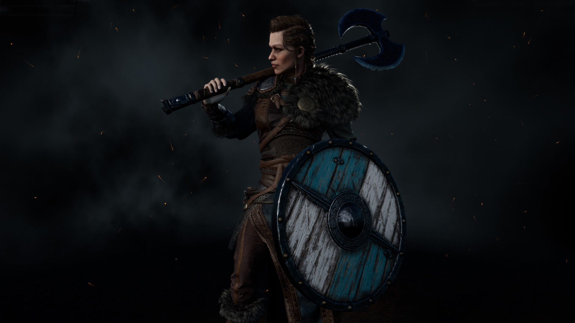 Viking Girl Low-poly 3D model_4