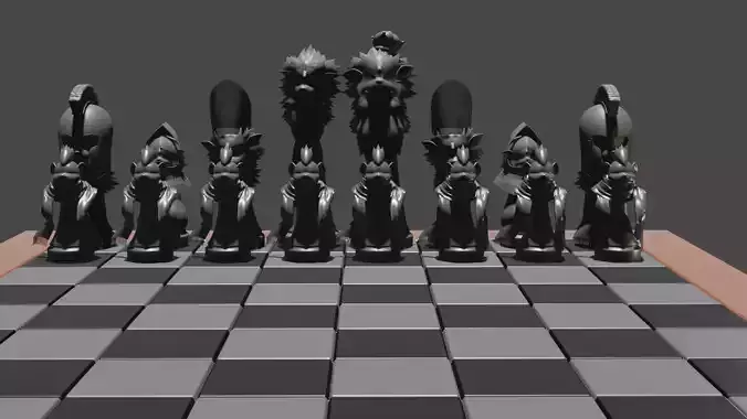 Arcanine Chess Set 3D print model