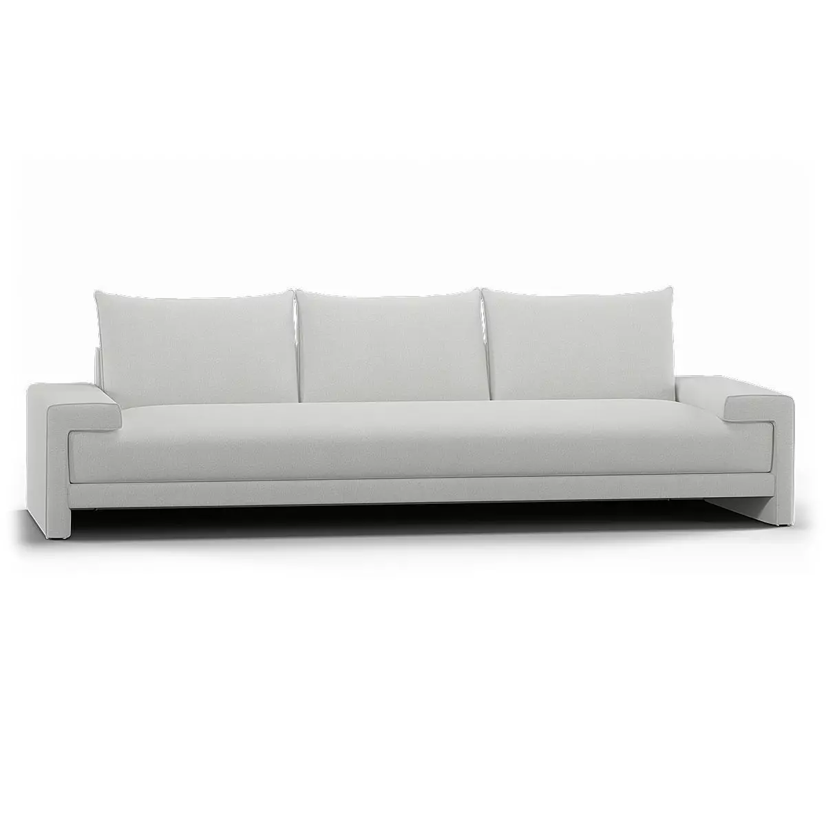 Camden 101 Inch White Performance Fabric Sofa 3D model