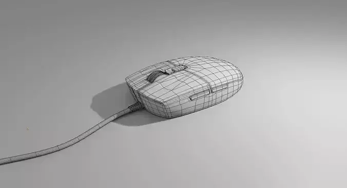 Mouse in high resolution of polygons 3D model