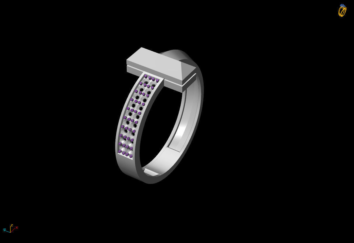 Tiffany T Ring 3D print model_4