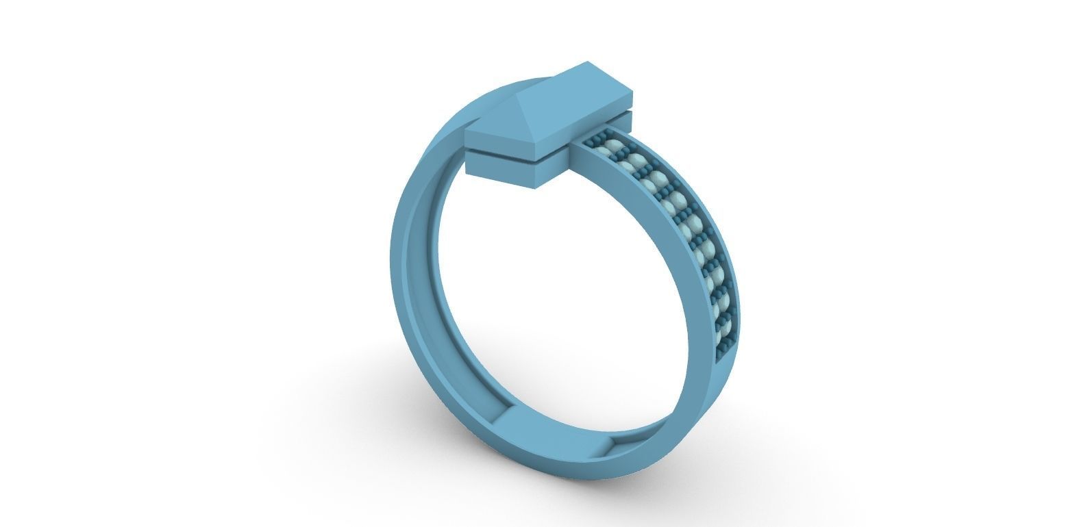 Tiffany T Ring 3D print model_13