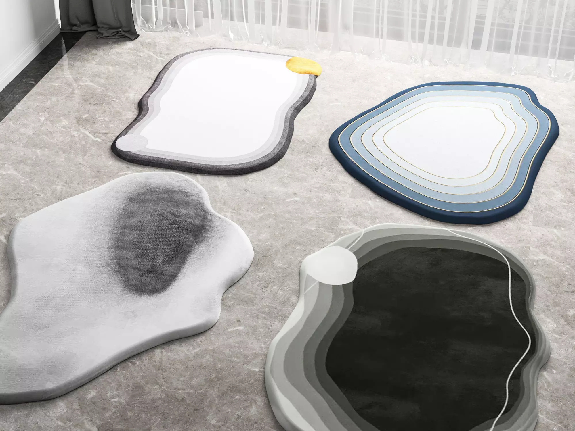 Modern carpet 3D model_0