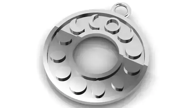 Simple Moon Cycle Pendant 3D print model