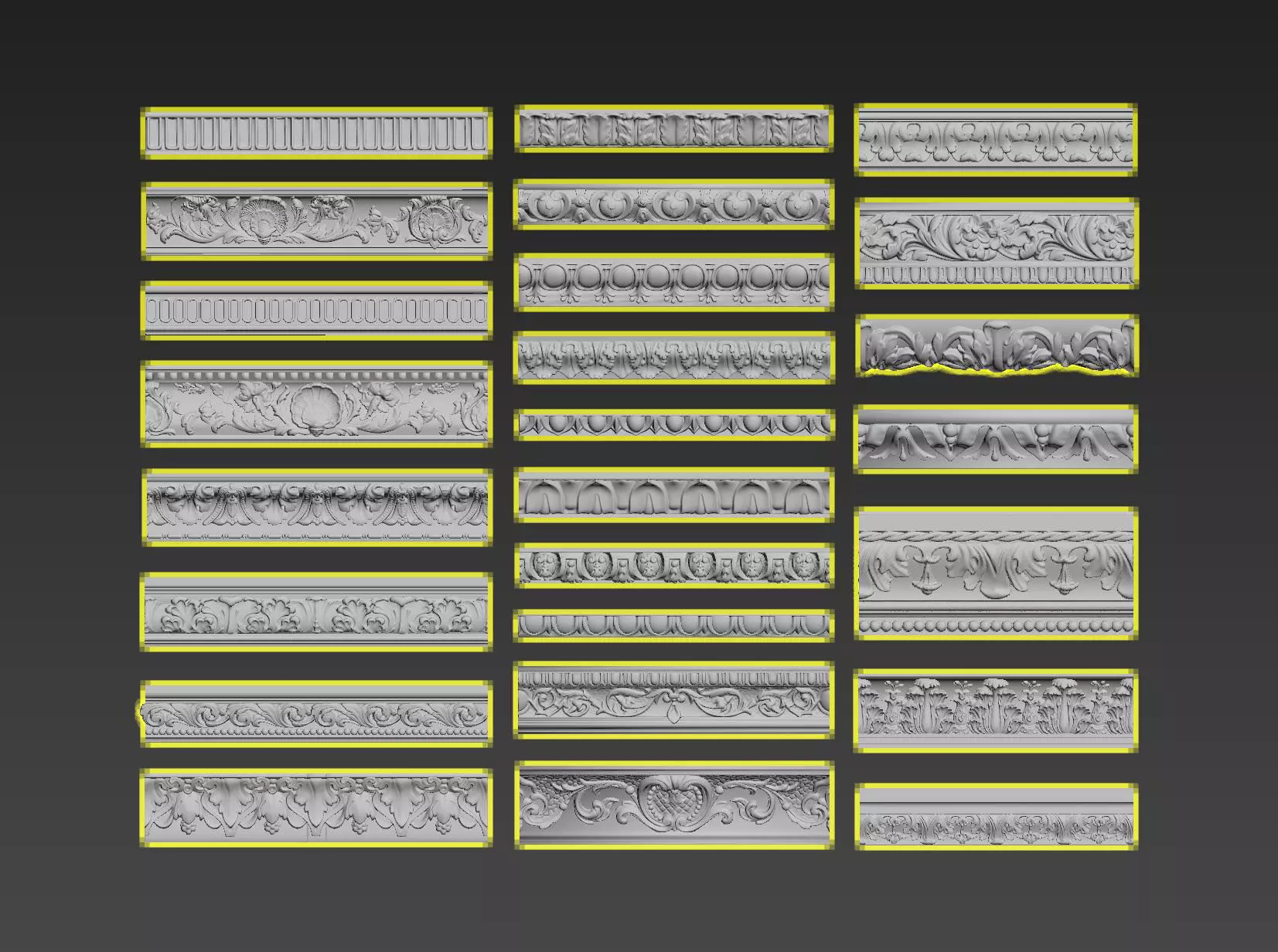 Modern Carving 3D model_0