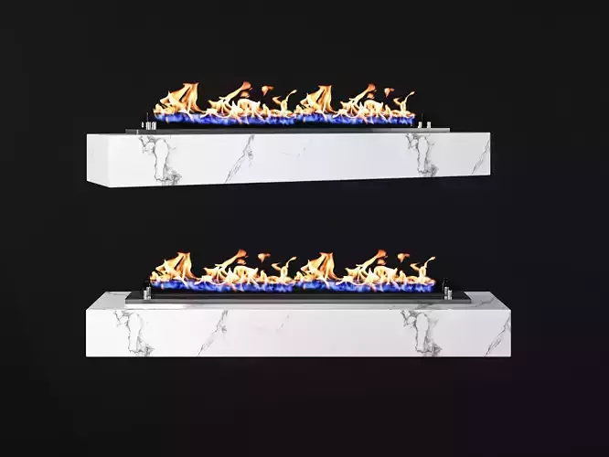 modern fireplace
