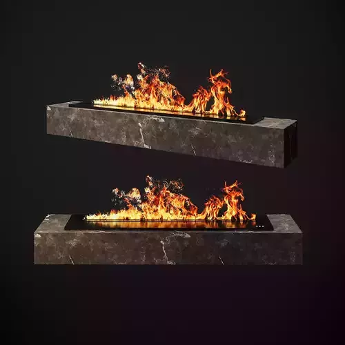 modern fireplace