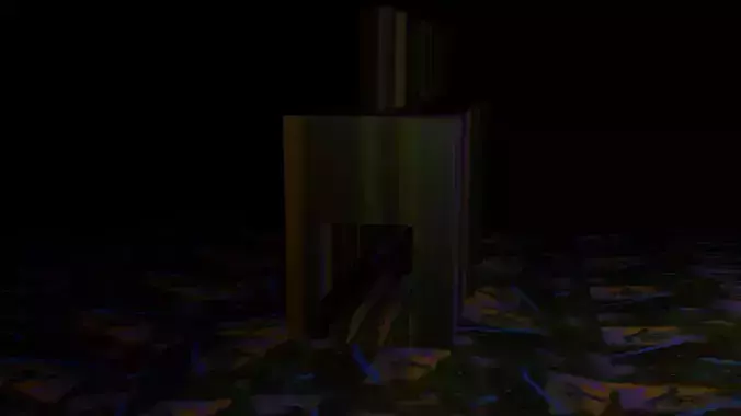 3D CHARACTER MODEL room with lamp 3D model