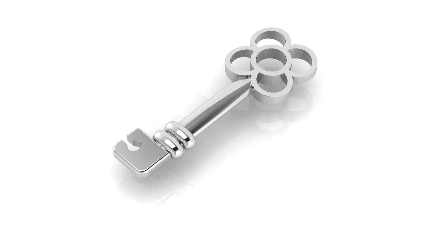 simple key  3D print model_0