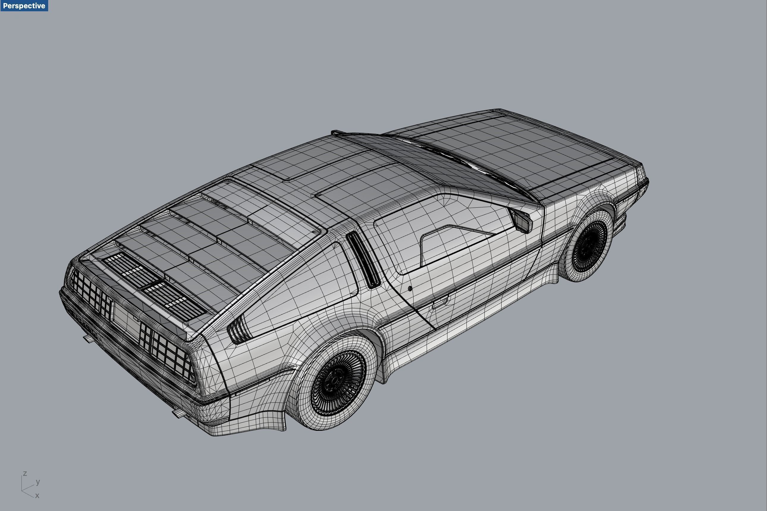 Dolorean car Back to the Future 3D model_4