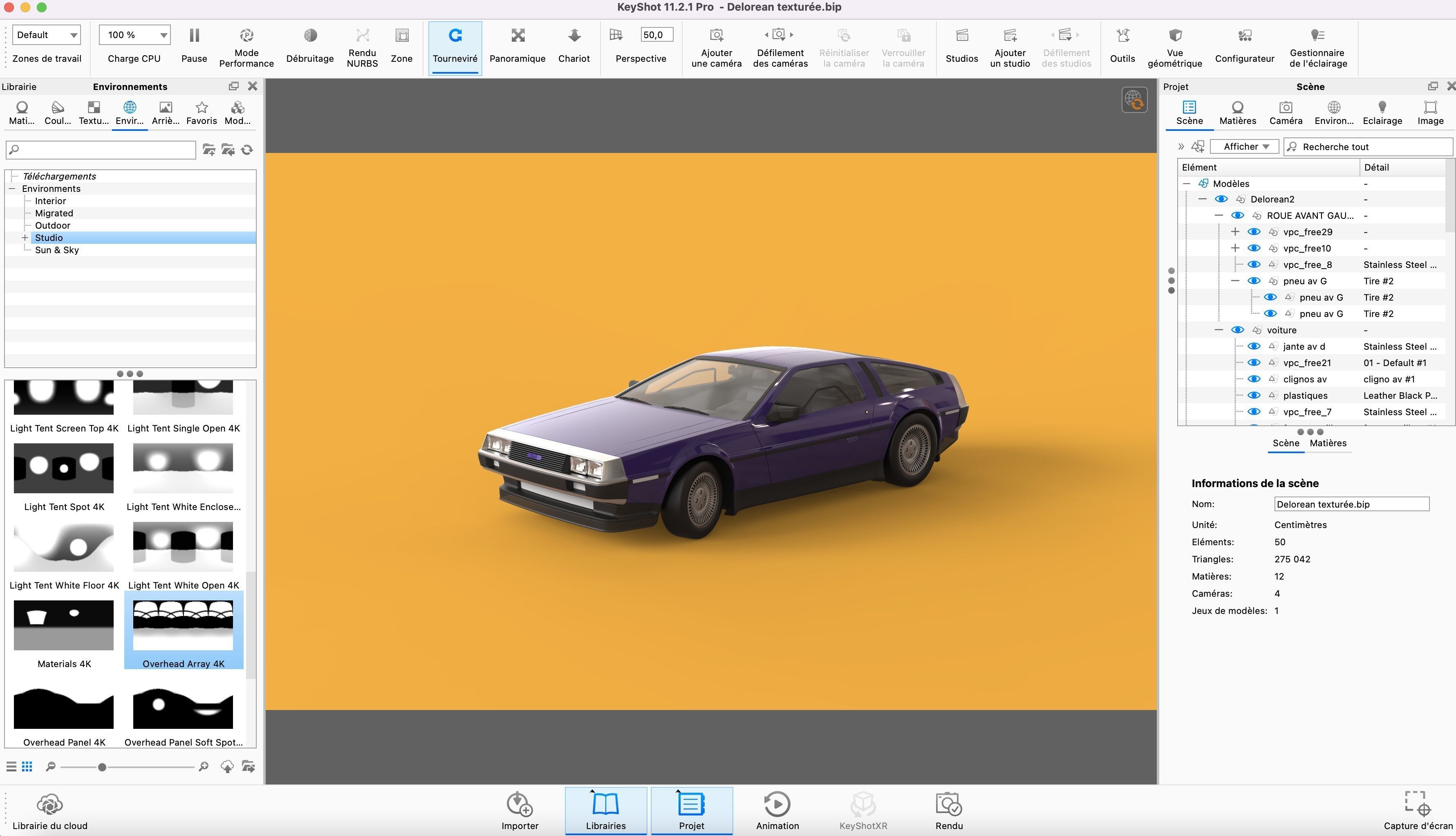 Dolorean car Back to the Future 3D model_1