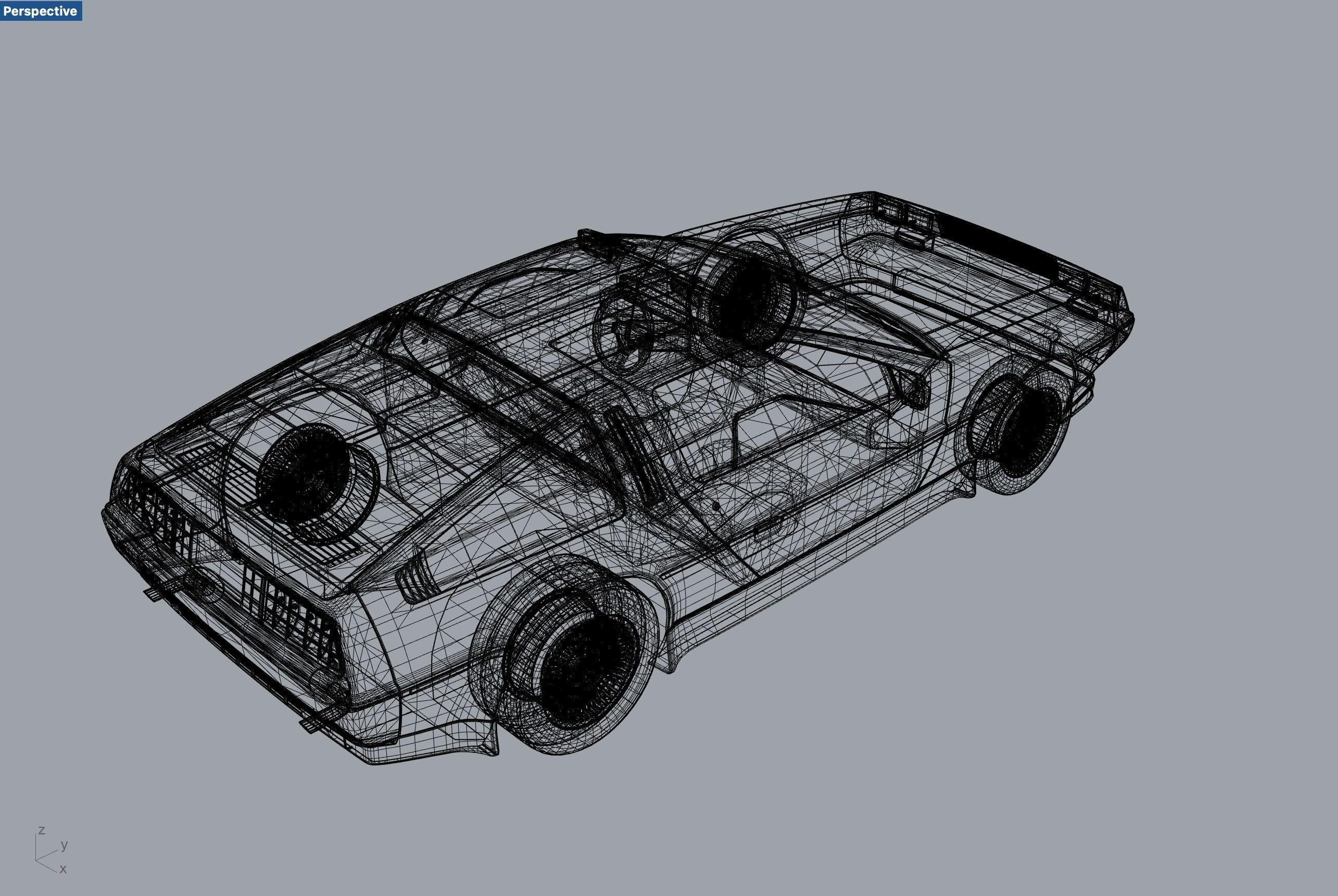 Dolorean car Back to the Future 3D model_5