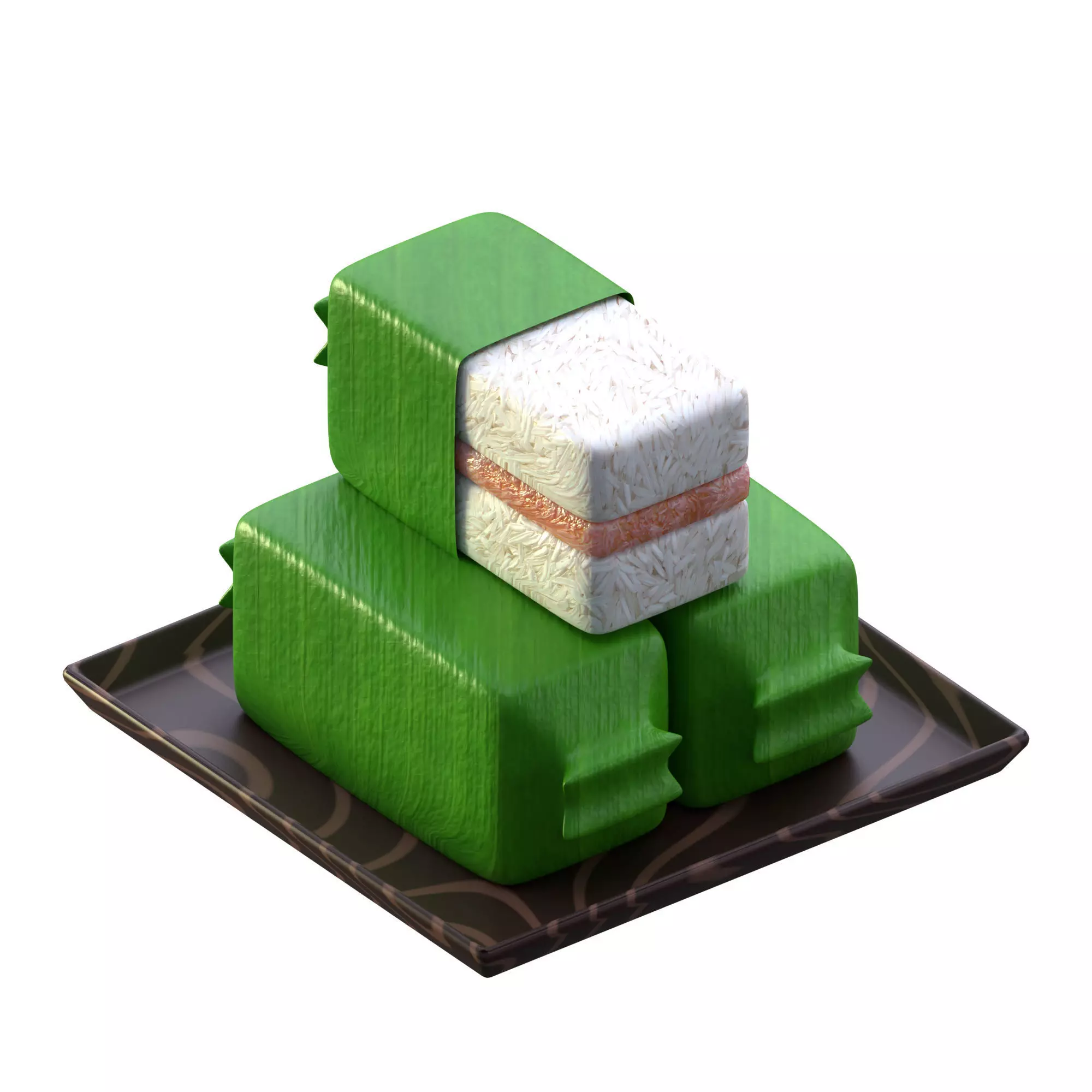 Lemper Indonesian traditional snacks 3D model